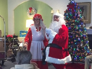 Santa and Mrs Claus at The Mews