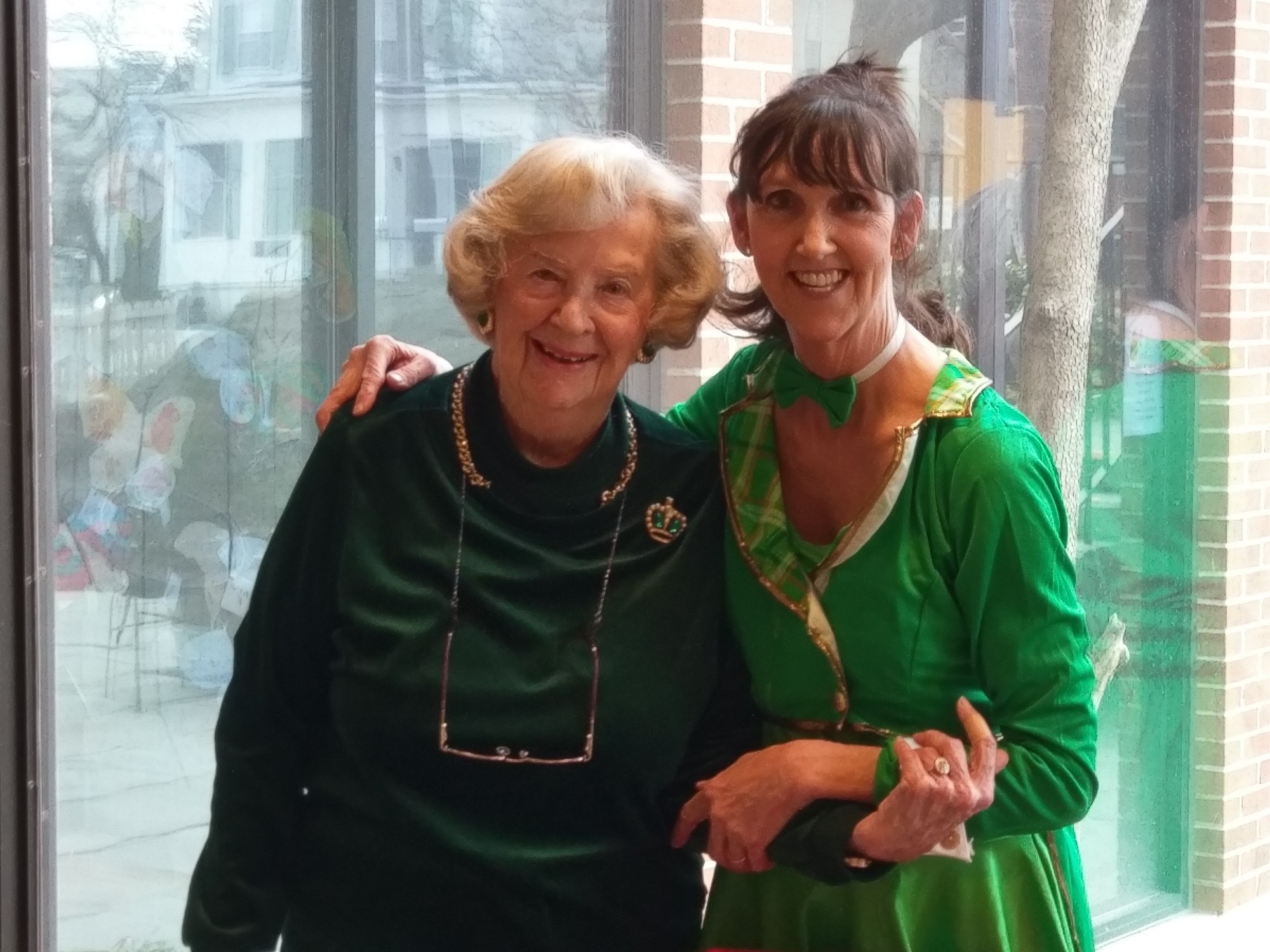 St Pats with staff and resident