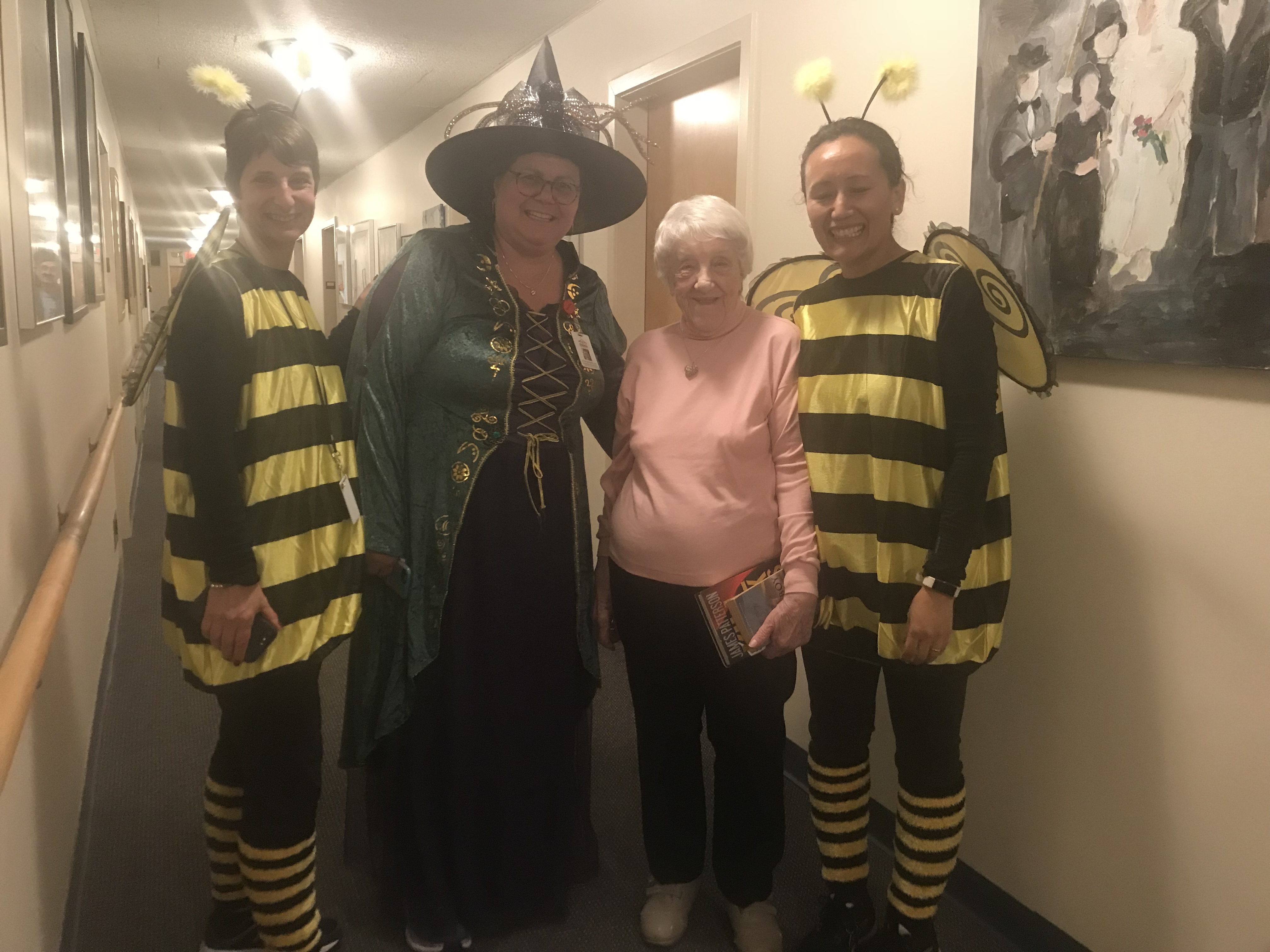 Witch and Bees with Resident on Haloween